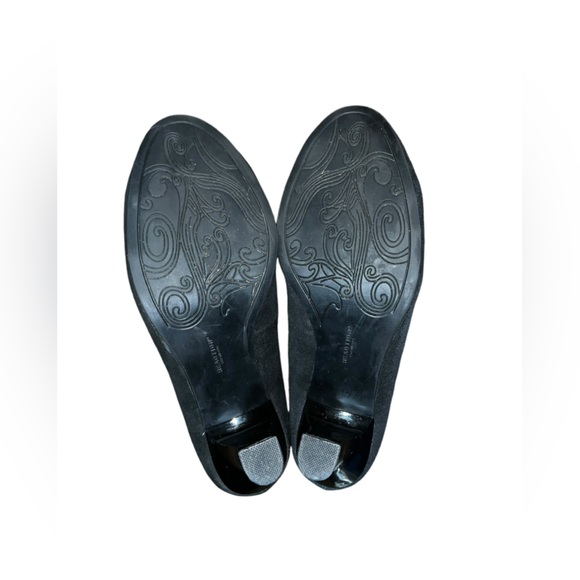 Vintage Style Kenneth Cole Reaction Black Suede & Metallic Pumps 8 M - Picture 3 of 5